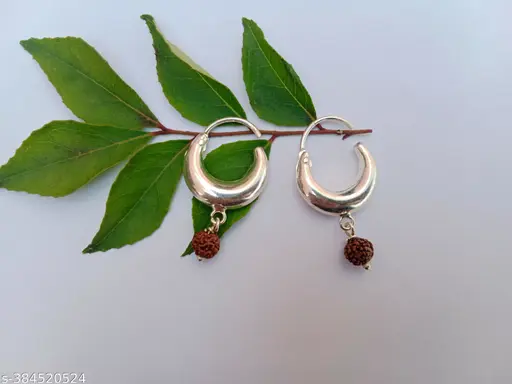 Pradip brothers Rudraksha the sine of lord SHIVA hoop earrings.
