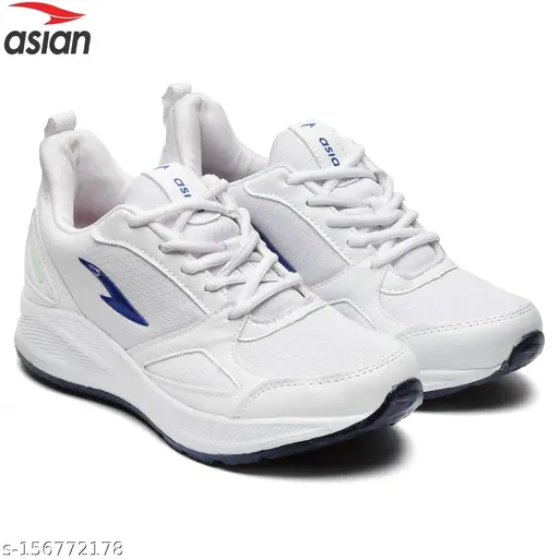 ASIAN Men's EXPRESS-10 White Sports Running Walking & Gym LIghtWeight Stylish Shoes for Boys & Men